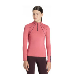Sous-vêtement mesh Mia LeMieux Young Rider manches longues Cranberry Rose
