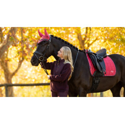 Tapis de selle LeMieux Loire Dressage Square Cranberry Rose