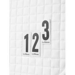 Tapis LeMieux competition close contact square - coton Blanc avec numéros