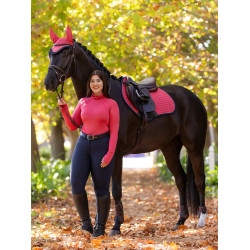 Tapis LeMieux Reflective Suede Close Contact Square Cranberry Rose