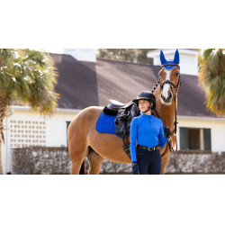 Tapis LeMieux Reflective Suede Close Contact Square Bleu benetton