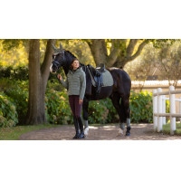 Tapis LeMieux Reflective Suede Dressage Square Rosemary Vert