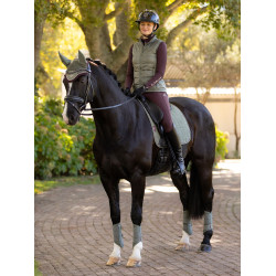 Tapis LeMieux Reflective Suede Dressage Square Rosemary Vert Tapis LeMieux Reflective Suede Dressage Square Rosemary Vert
