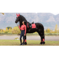 Tapis LeMieux Reflective Suede Dressage Square Cranberry Rose