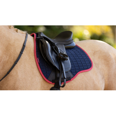 Tapis LeMieux Reflective Suede Mixte GP Square Marine / cranberry Bleu marine