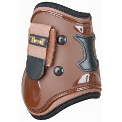 Protèges boulet coque et cuir T de T Marron / noir Protèges boulet coque et cuir T de T Marron / noir