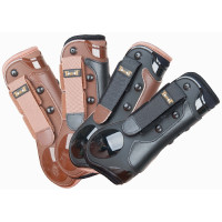 Guêtres coque et cuir T de T Marron / noir