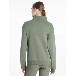 Pull LeMieux col quart zippé Keira femme Rosemary Vert Pull LeMieux col quart zippé Keira femme Rosemary Vert