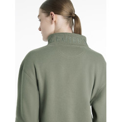 Pull LeMieux col quart zippé Keira femme Rosemary Vert Pull LeMieux col quart zippé Keira femme Rosemary Vert