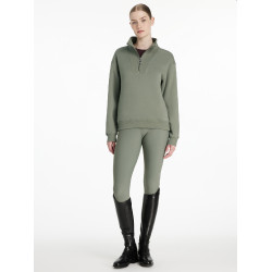 Pull LeMieux col quart zippé Keira femme Rosemary Vert Pull LeMieux col quart zippé Keira femme Rosemary Vert