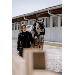 Polaire velours Je t'aime Equithème Coline femme Noir Polaire velours Je t'aime Equithème Coline femme Noir