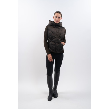 Doudoune sans manches Harcour Auxane Cacao Marron