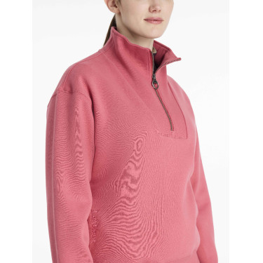 Pull LeMieux col quart zippé Keira femme Cranberry Rose