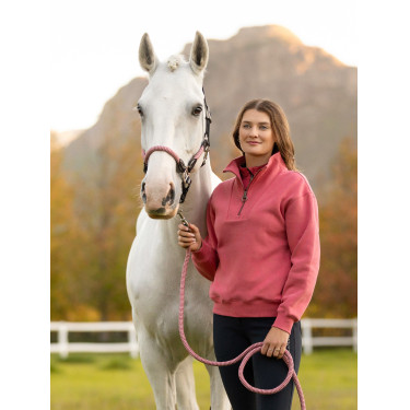 Pull LeMieux col quart zippé Keira femme Cranberry Rose
