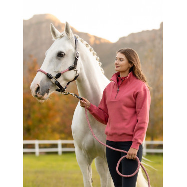 Pull LeMieux col quart zippé Keira femme Cranberry Rose