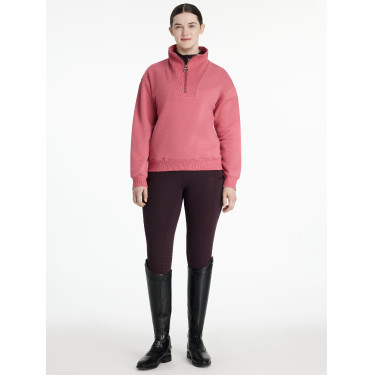 Pull LeMieux col quart zippé Keira femme Cranberry Rose