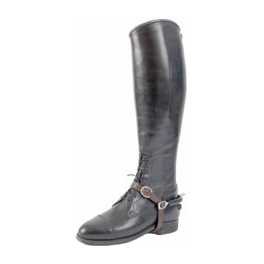 Lanières d'éperons en cuir Softy T de T Marron foncé