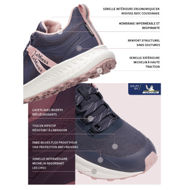 Sneakers LeMieux imperméables Trax Viva Blossom Rose