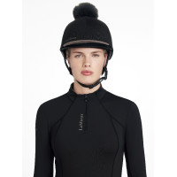 Toque à pompom LeMieux amovible Classique Noir Toque à pompom LeMieux amovible Classique Noir