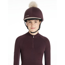 Toque à pompom LeMieux amovible Classique Damson Violet