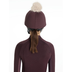 Toque à pompom LeMieux amovible Classique Damson Violet