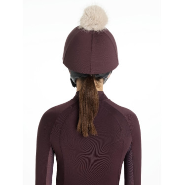 Toque à pompom LeMieux amovible Classique Damson Violet