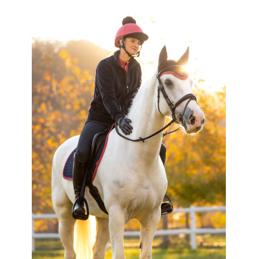 Toque à pompom LeMieux amovible Classique Cranberry Rose