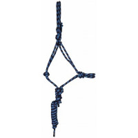 Licol éthologique + longe T de T Marine / bleu ciel