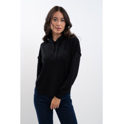 Sweat à capuche Plume Harcour femme Noir