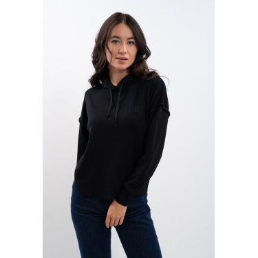 Sweat à capuche Plume Harcour femme Noir
