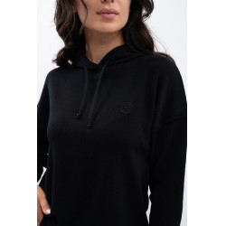 Sweat à capuche Plume Harcour femme Noir