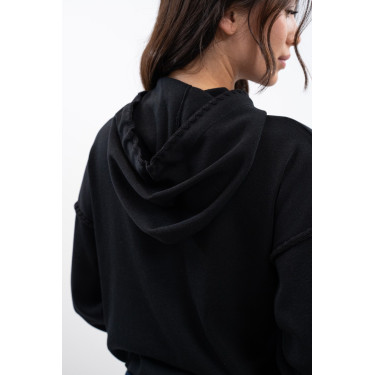 Sweat à capuche Plume Harcour femme Noir