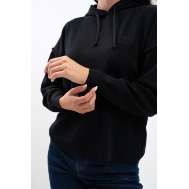 Sweat à capuche Plume Harcour femme Noir