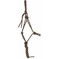 Licol éthologique + longe T de T Marron / beige Licol éthologique + longe T de T Marron / beige