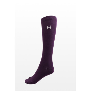 Chaussettes Harcour Aiko par 3 Figue / noir / tartan Chaussettes Harcour Aiko par 3 Figue / noir / tartan