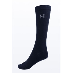 Chaussettes Harcour Aiko par 3 Marine / rose clair / tartan