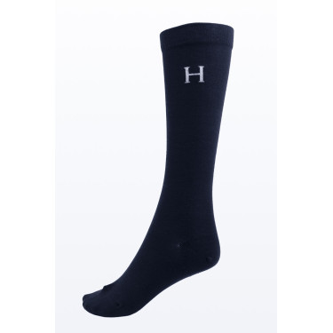 Chaussettes Harcour Aiko par 3 Marine / rose clair / tartan