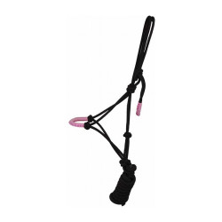 Licol éthologique confort + longe T de T Noir / rose Licol éthologique confort + longe T de T Noir / rose