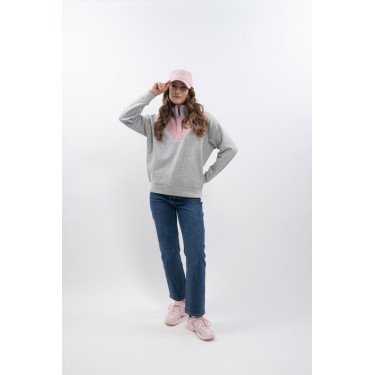 Sweat Harcour Ambre Gris chiné / rose clair
