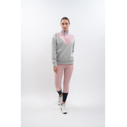 Sweat Harcour Ambre Gris chiné / rose clair
