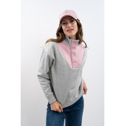 Sweat Harcour Ambre Gris chiné / rose clair