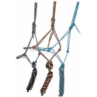 Licol side pull éthologique avec longe T de T Marron / beige Licol side pull éthologique avec longe T de T Marron / beige