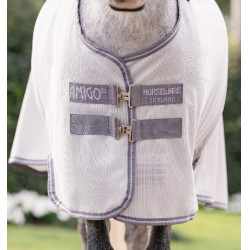 Chemise anti-mouches Horseware Amigo Bug Rug Pony Argent / gris titanium / argent Chemise anti-mouches Horseware Amigo Bug Rug Pony Argent / gris titanium / argent