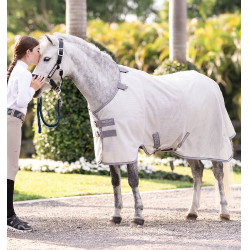 Chemise anti-mouches Horseware Amigo Bug Rug Pony Argent / gris titanium / argent Chemise anti-mouches Horseware Amigo Bug Rug Pony Argent / gris titanium / argent