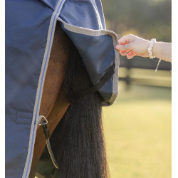 Couverture Horseware Rhino Turnout 0g Noir / gris titane / bleu classique Couverture Horseware Rhino Turnout 0g Noir / gris titane / bleu classique