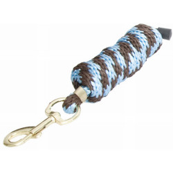 Longe tressée américaine T de T Marron foncé / bleu ciel