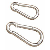 Mousqueton de pompier T de T Acier nickelé Argent Mousqueton de pompier T de T Acier nickelé Argent