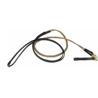 Rênes allemandes corde et cuir T de T Marron / beige Rênes allemandes corde et cuir T de T Marron / beige