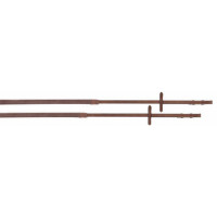 Rênes caoutchouc gros picots T de T Havane foncé Marron Rênes caoutchouc gros picots T de T Havane foncé Marron