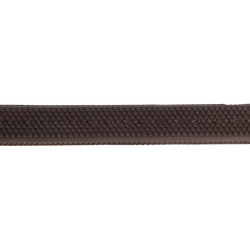 Rênes caoutchouc petits picots T de T Havane foncé Rênes caoutchouc petits picots T de T Havane foncé